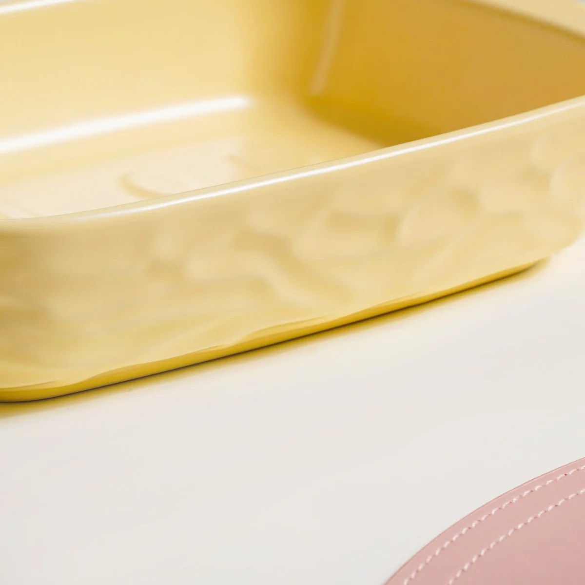 Ceramic Baking Dish With Handle Yellow 650 ml - Image 13