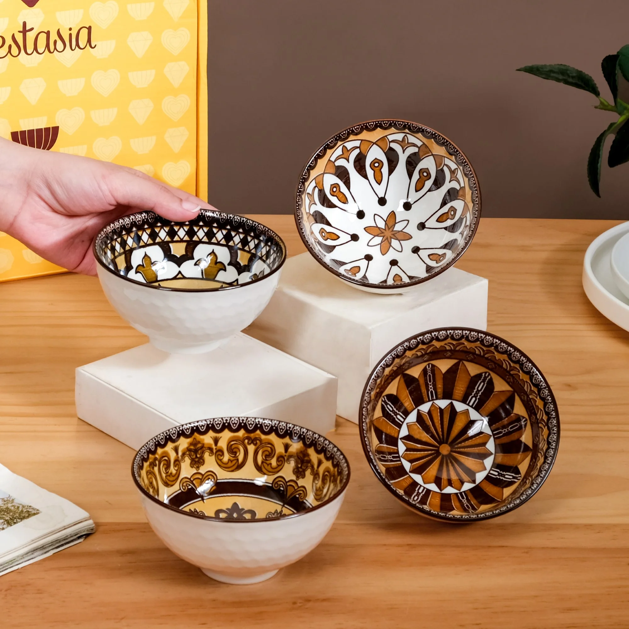 Ceramic Calida Soup Bowl Set Of 4 300ml - Image 2