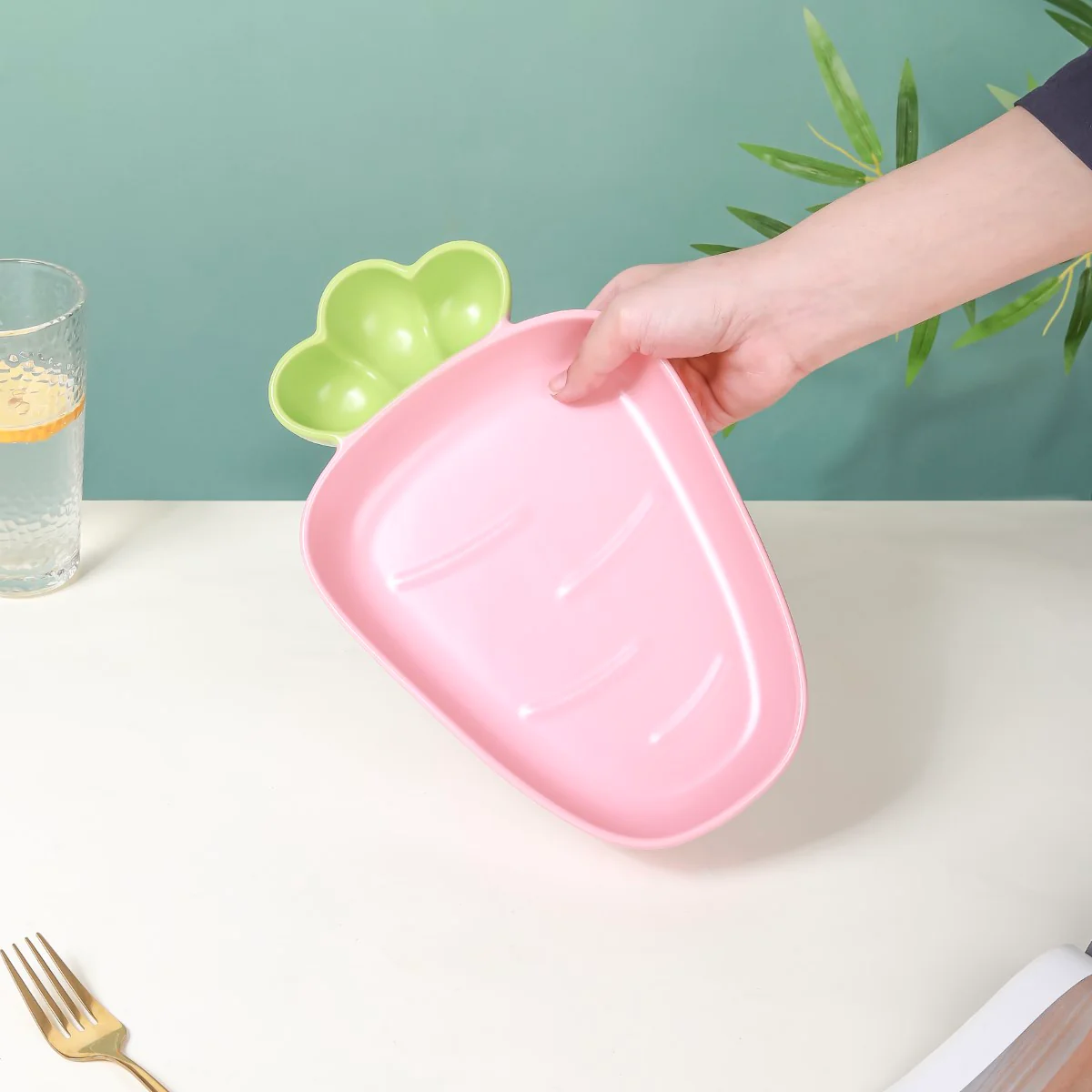 Ceramic Chip And Dip Platter Pink 550 ml - Image 4
