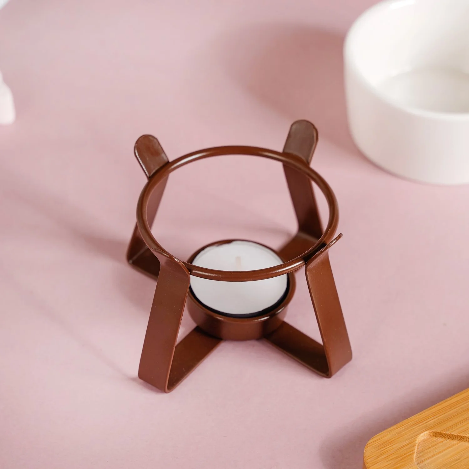 Ceramic Chocolate Fondue Set With Two Bowls And Tray - Image 9