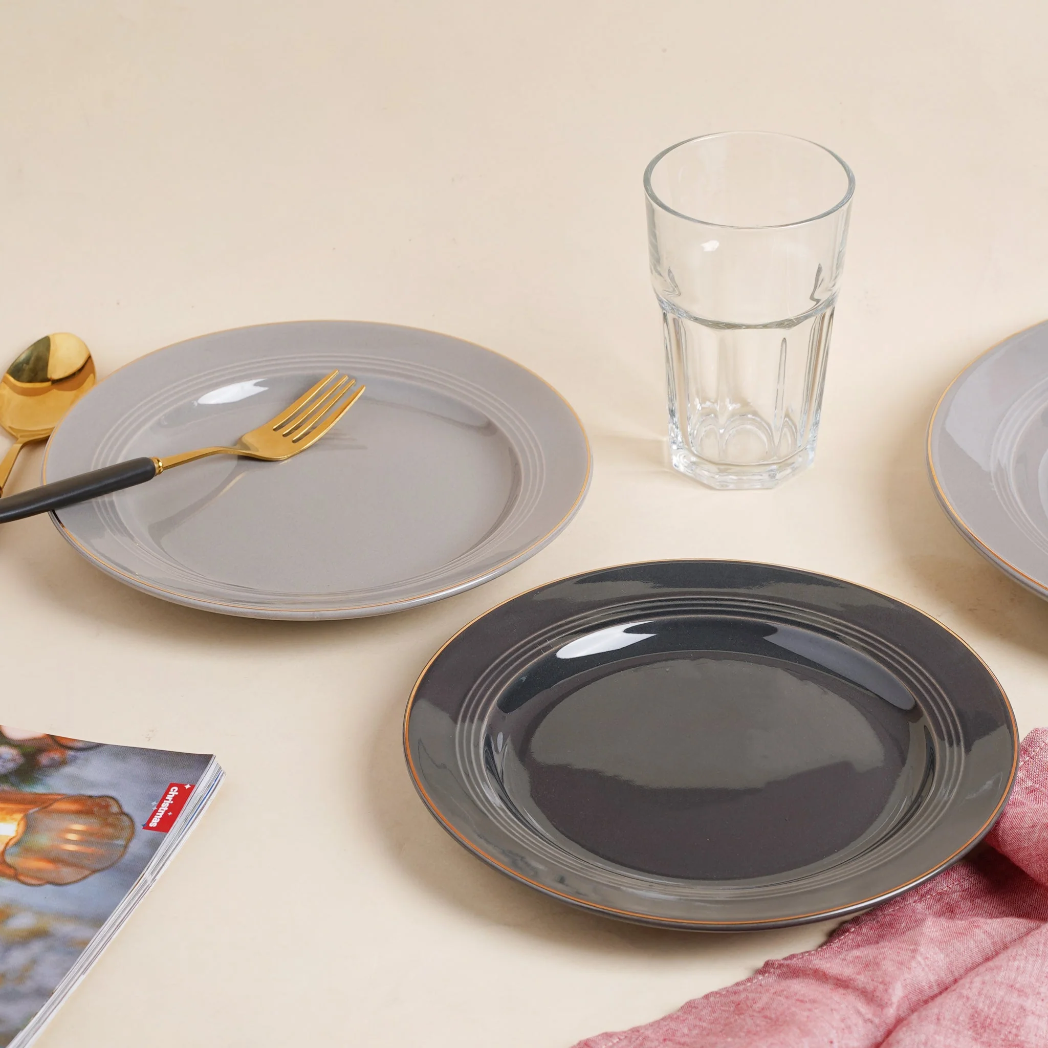 Ceramic Clay Snack Plate Black 8 Inch - Image 4