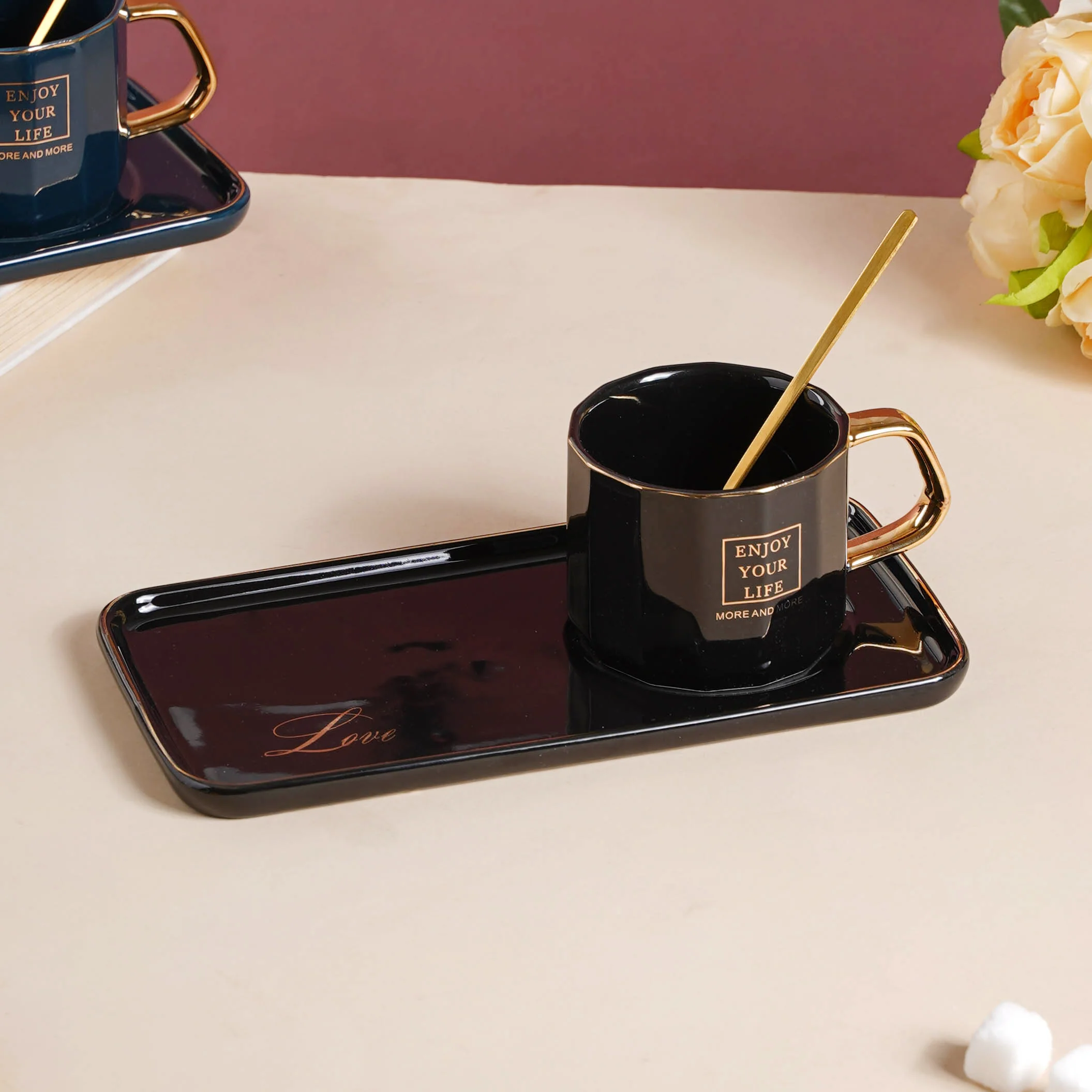 Ceramic Cup and Tray - Image 12