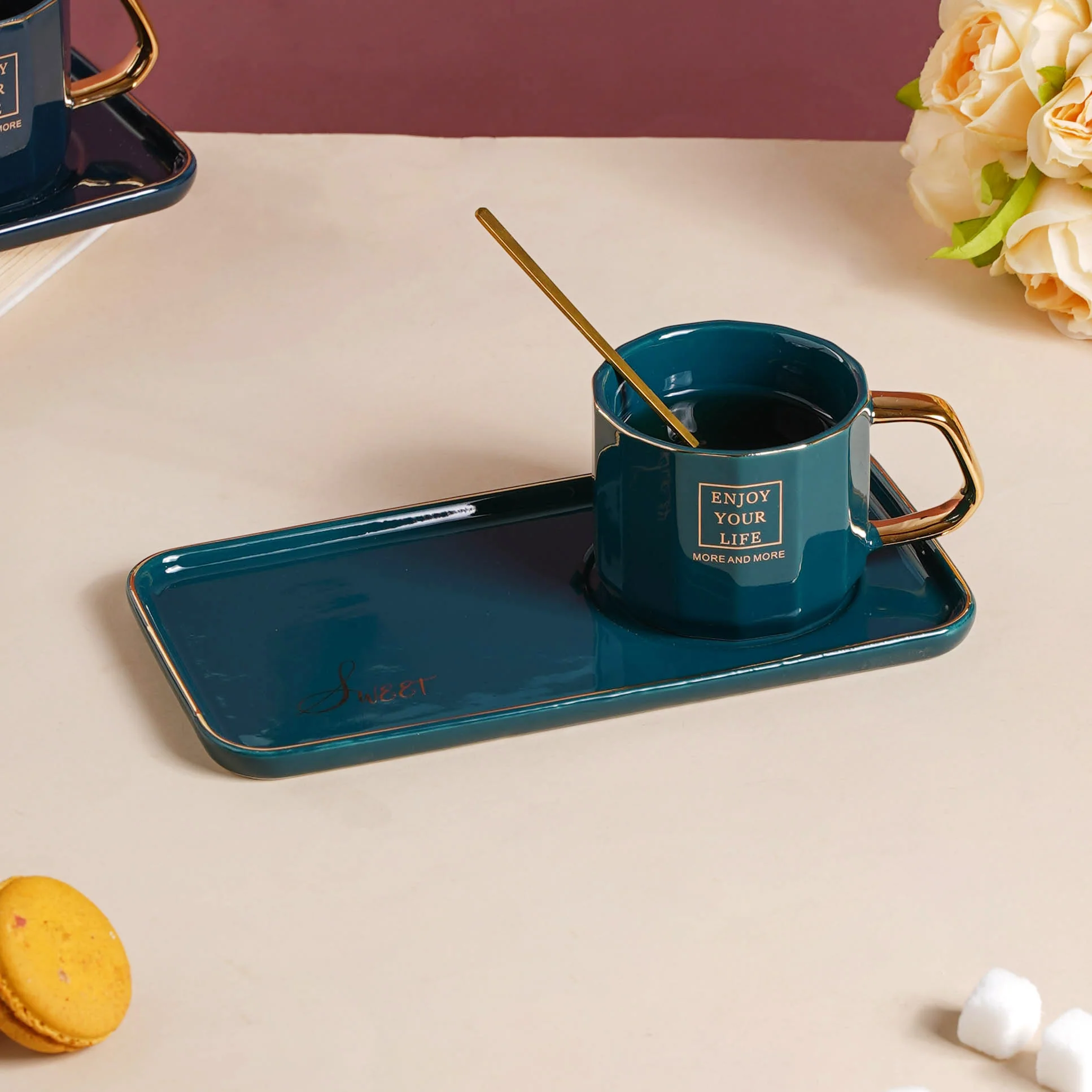 Ceramic Cup and Tray - Image 2
