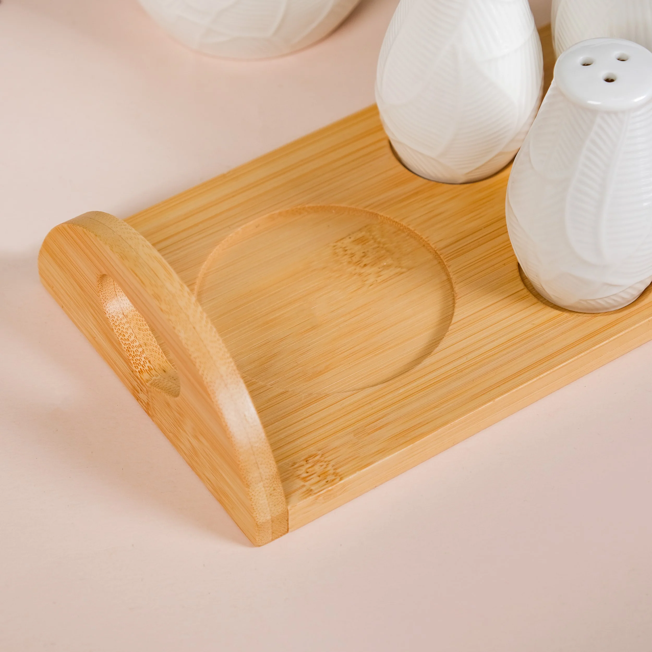 Ceramic Jar And Salt Pepper Shaker Set Of 4 With Tray - Image 11