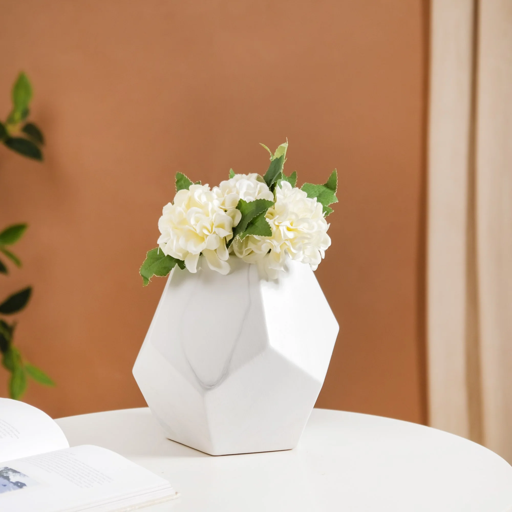 Ceramic Marble Facets Vase - Image 2