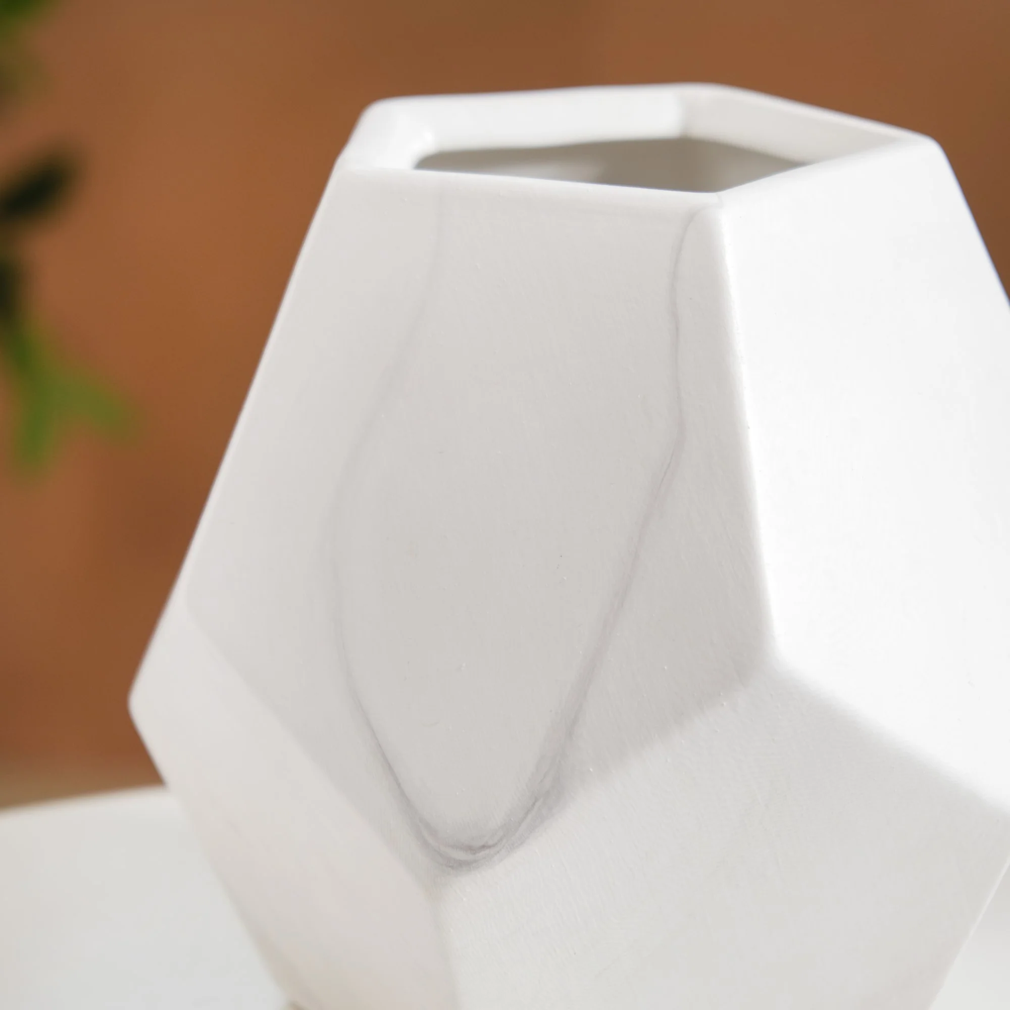Ceramic Marble Facets Vase - Image 8