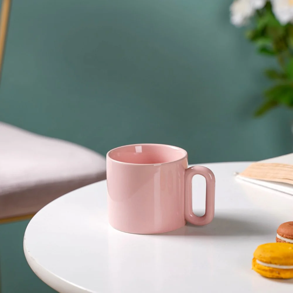 Ceramic Mug Pink 220ml - Image 8