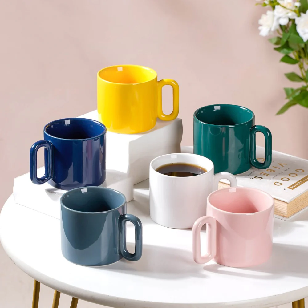 Ceramic Mug Pink 220ml - Image 9