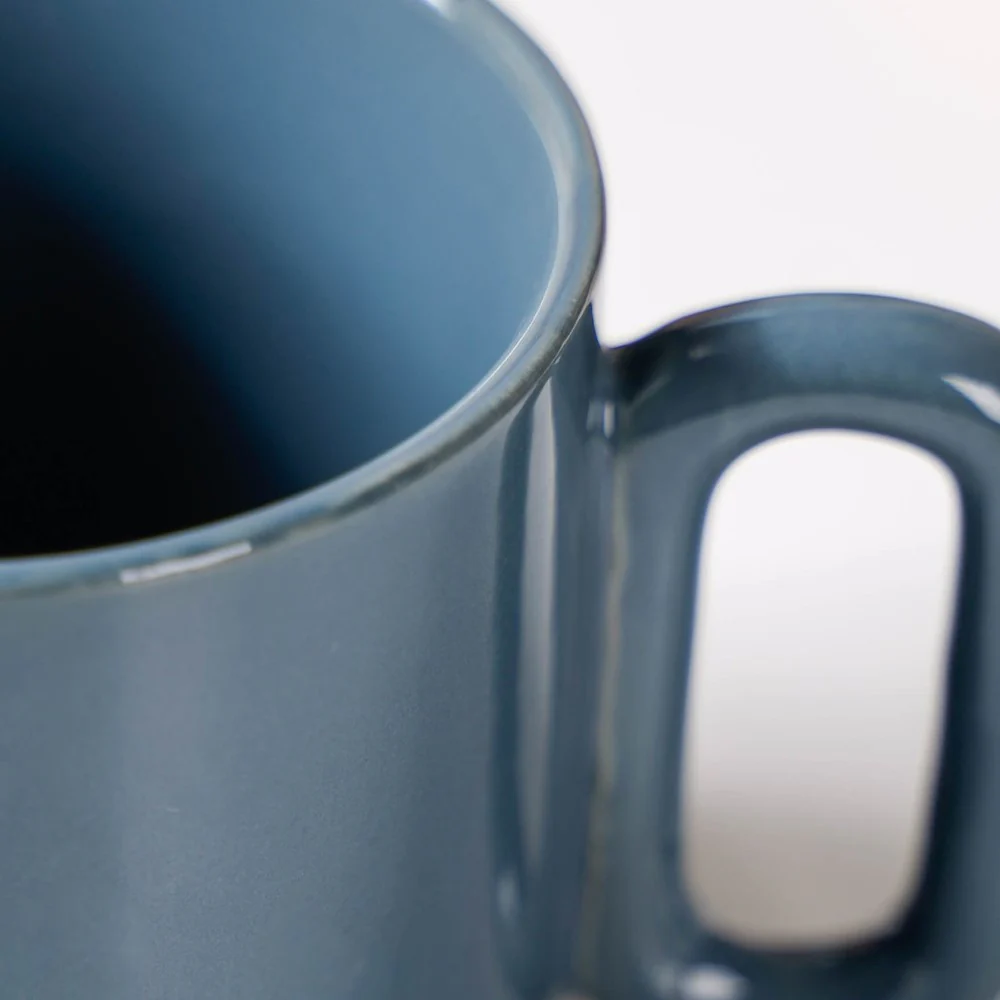 Ceramic Mug Steel Blue 220ml - Image 5