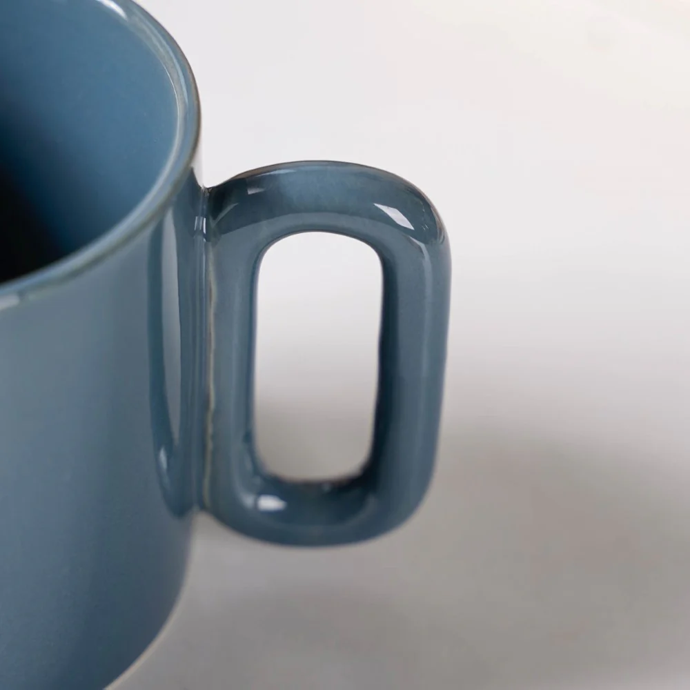 Ceramic Mug Steel Blue 220ml - Image 6