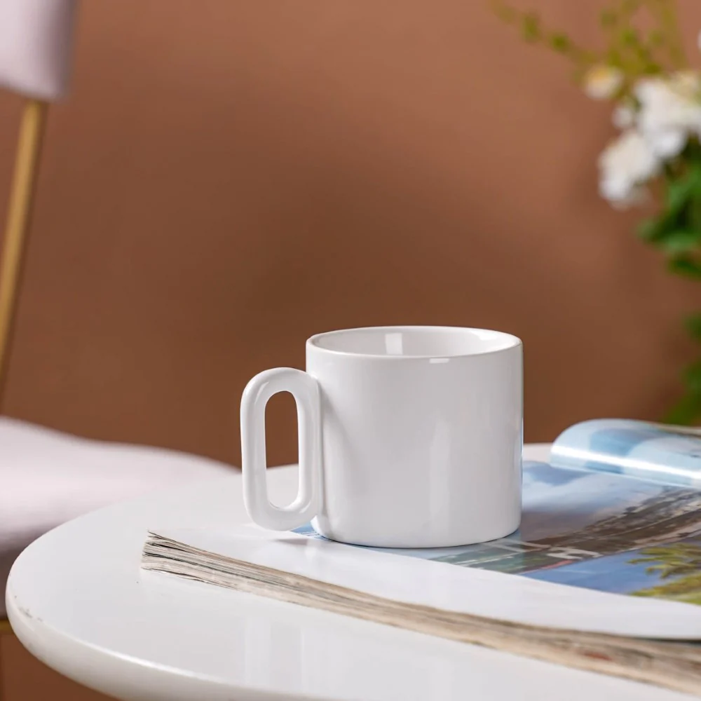 Ceramic Mug White 220ml - Image 3