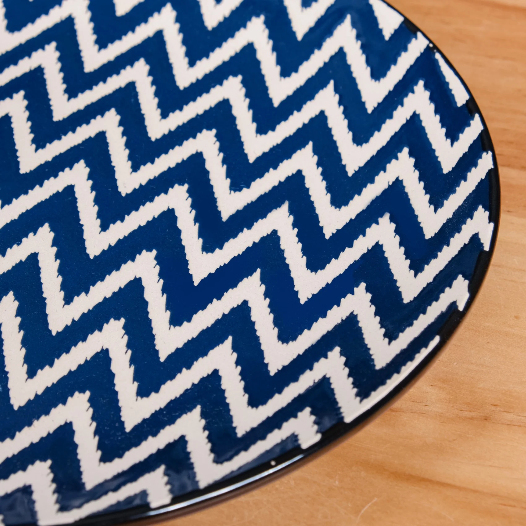 Ceramic Oscilla Dinner Plate Set Of 4 Navy 11 Inch - Image 7