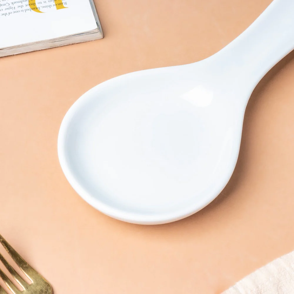 Ceramic Spoon Rest Classic White - Image 6