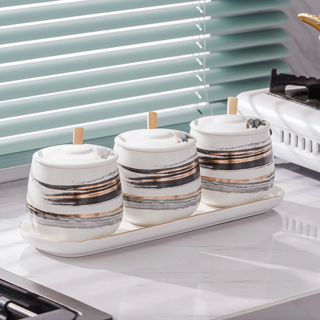 Ceramic Storage Jar Set - Image 2