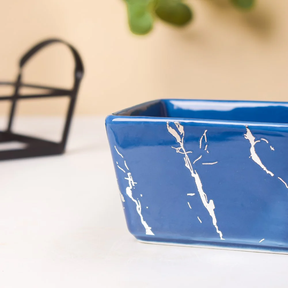 Cerulean Silver Ceramic Bowls Tray Set Of 4 200ml - Image 8