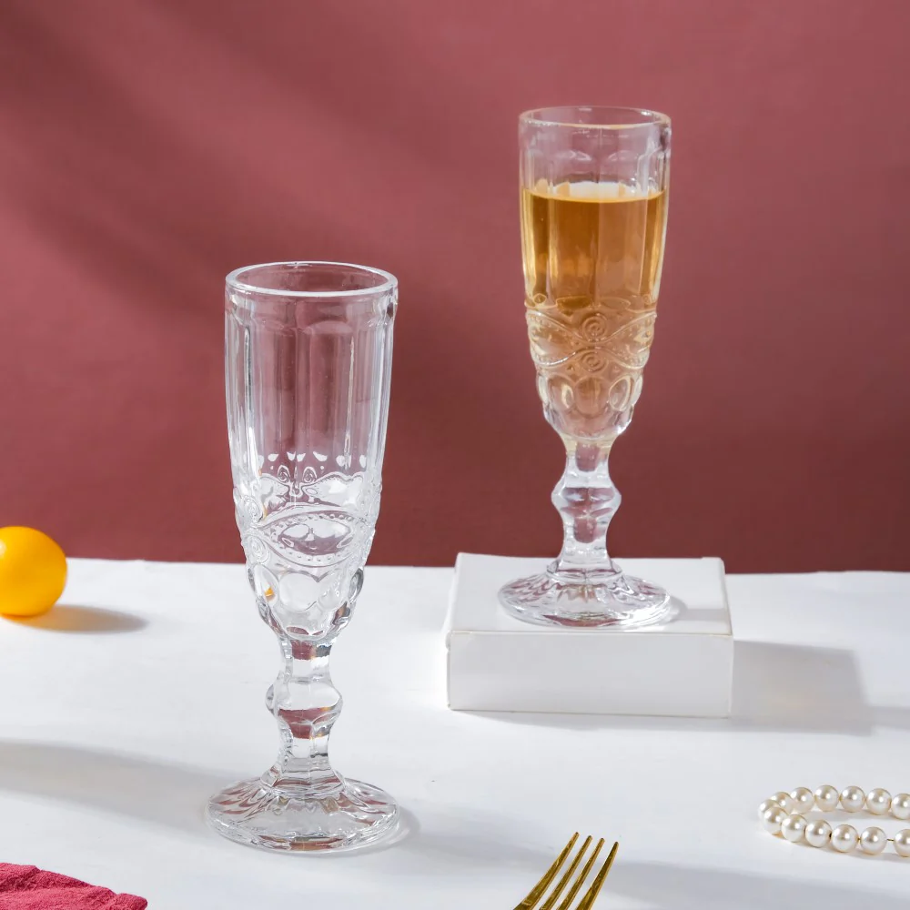 Champagne Glass Transparent Set Of 6 150 ml - Image 10