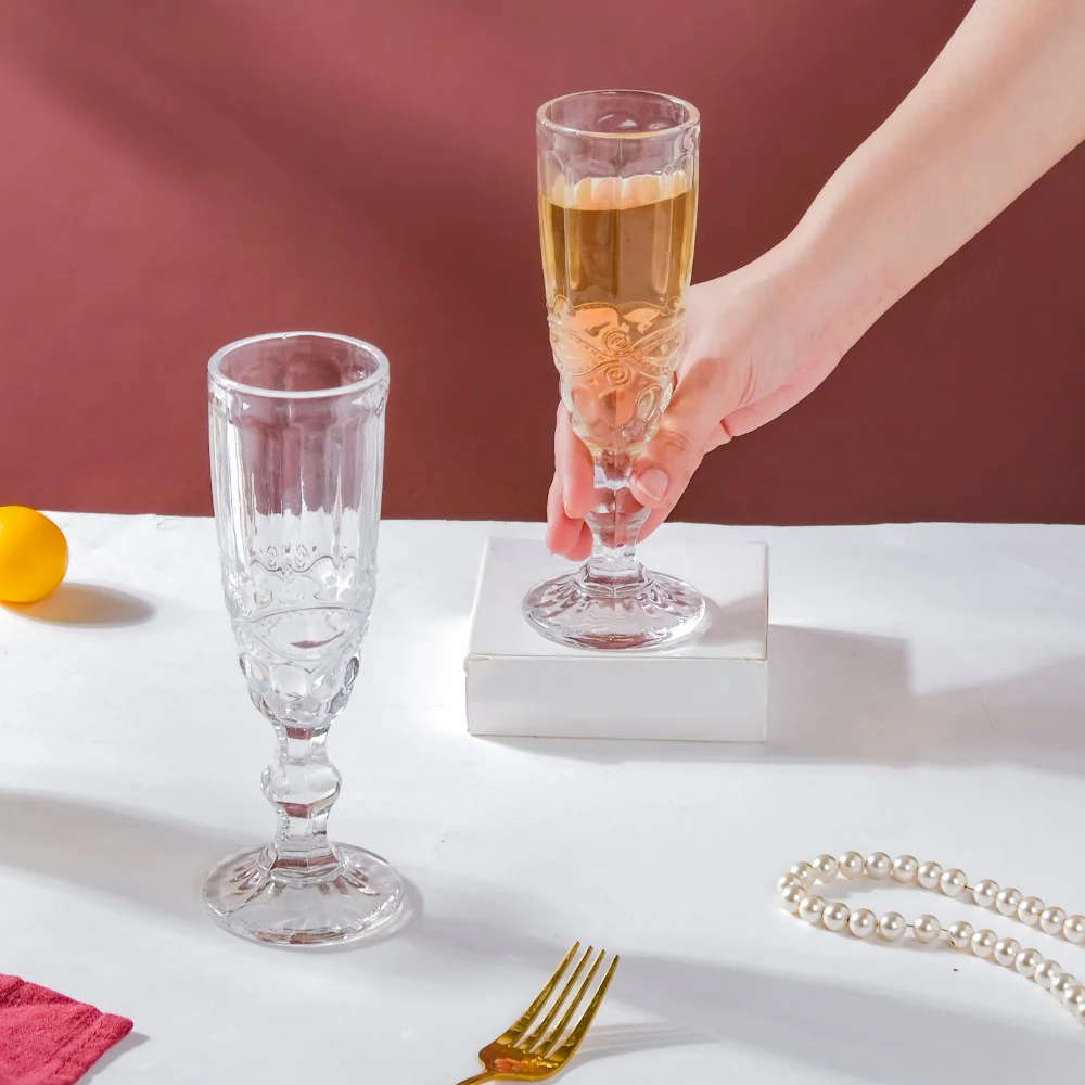 Champagne Glass Transparent Set Of 6 150 ml - Image 7
