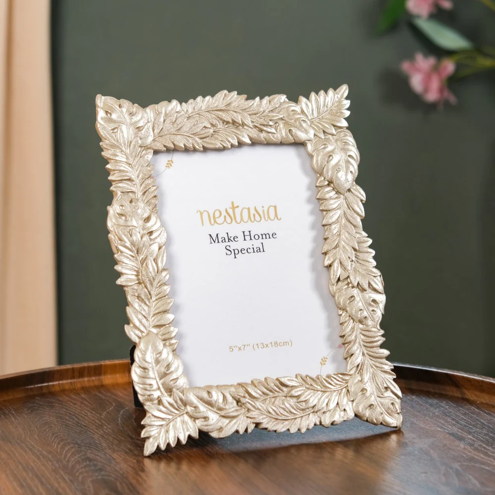 Champagne Gold Leaves Photo Frame 10.5"x7" - Image 7