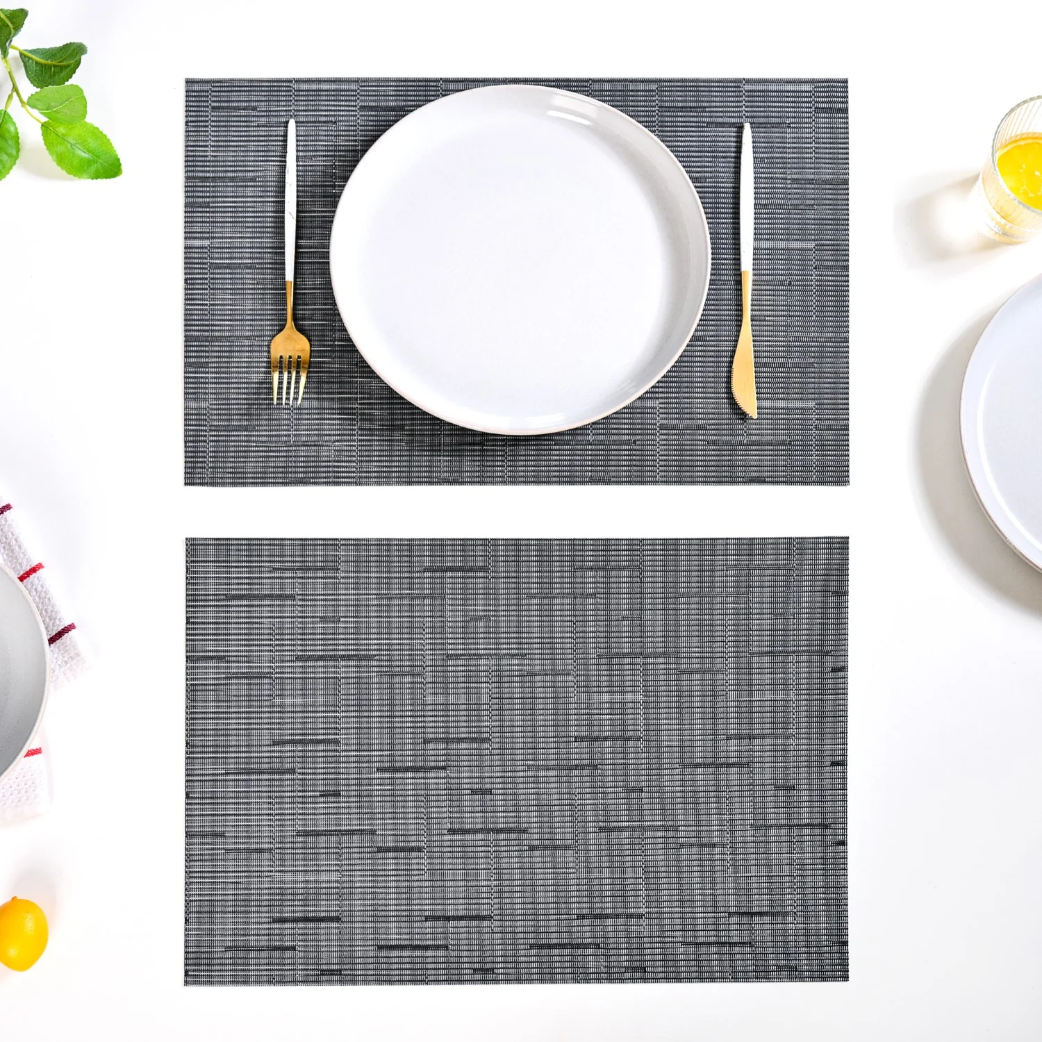 Charcoal Grey Placemat Set Of 6 - Image 7
