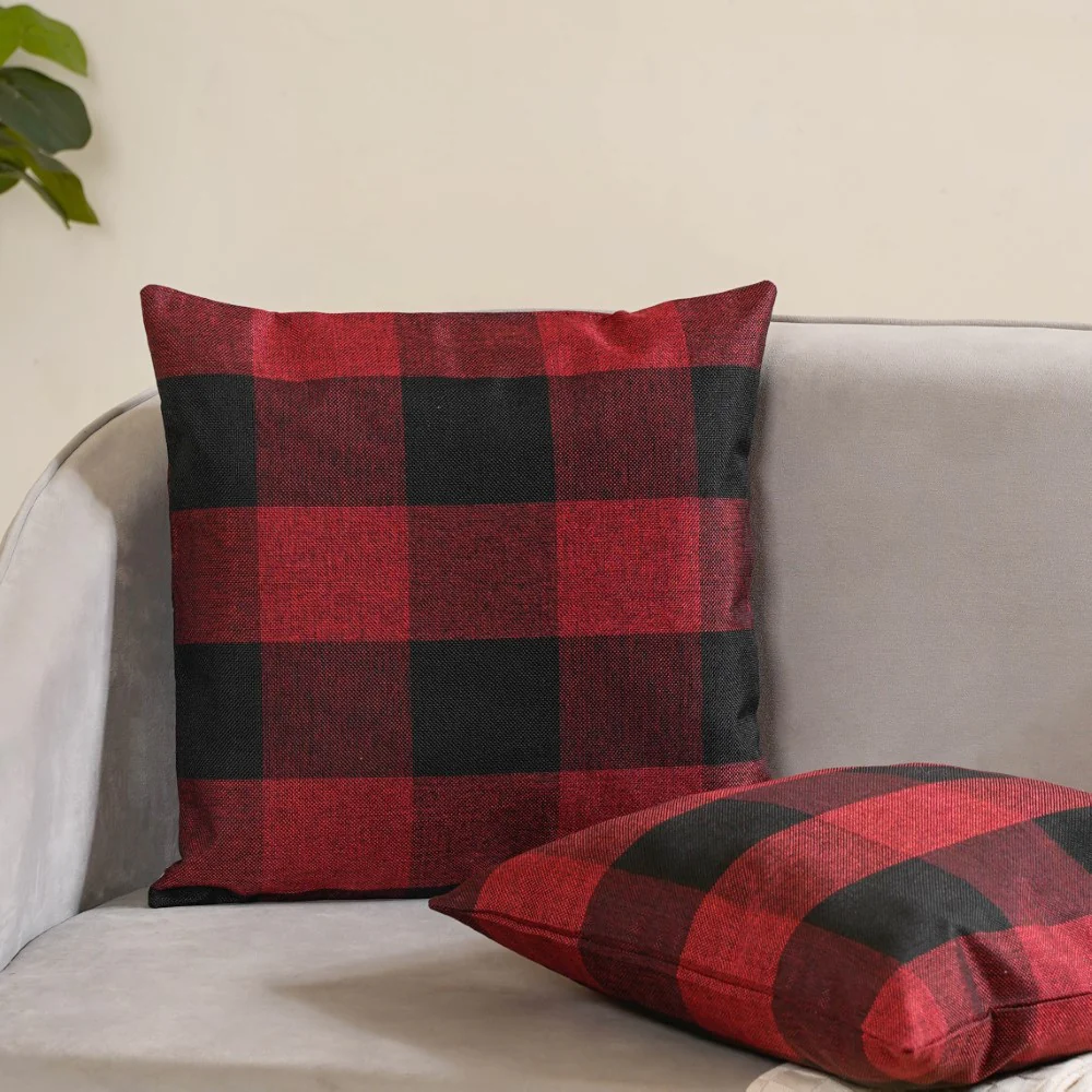 Checked Cushion Cover Set of 2 - Image 11