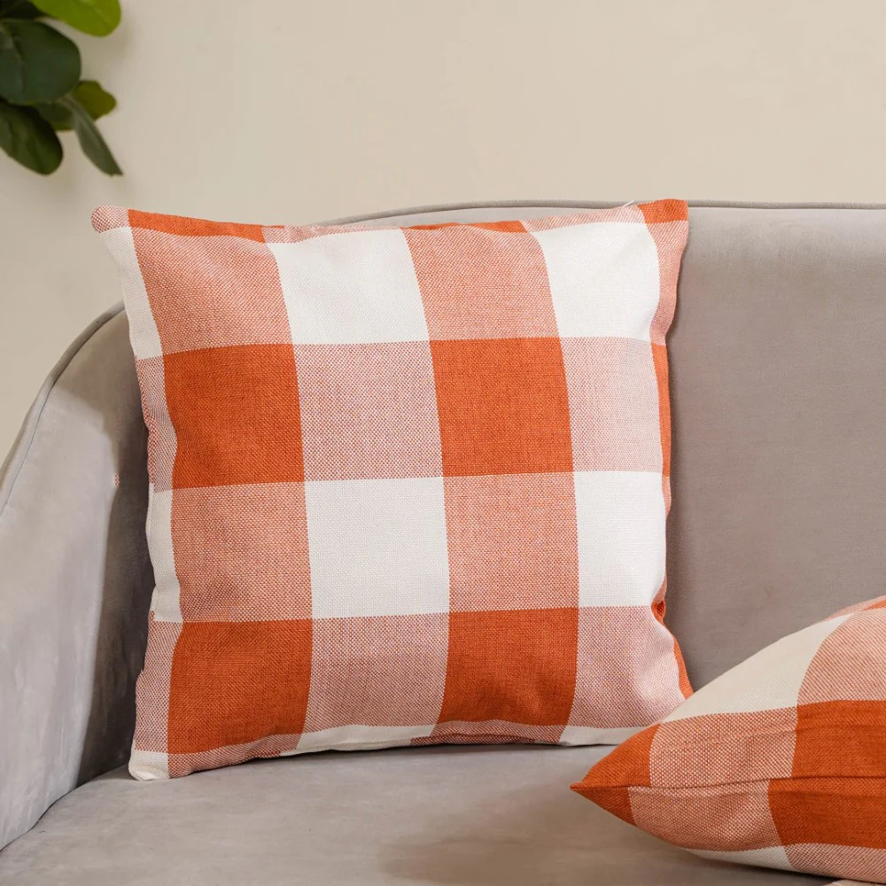 Checked Cushion Cover Set of 2 - Image 15