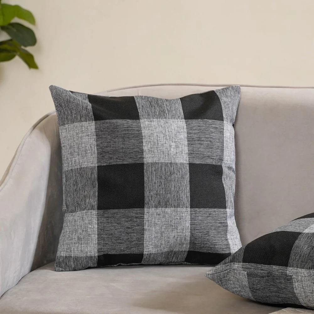Checked Cushion Cover Set of 2 - Image 18