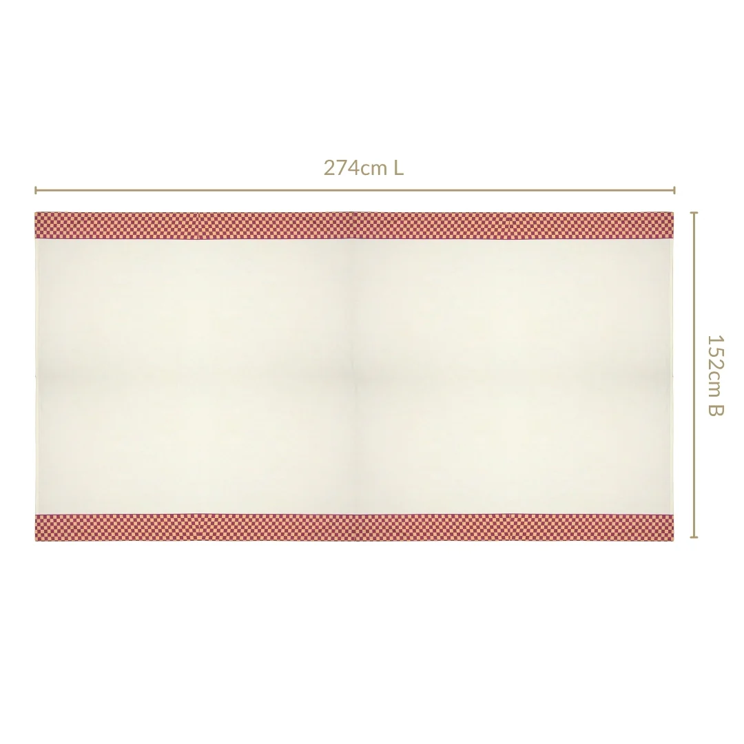 Checkered Border 8 Seater Table Cloth 274x152cm - Image 4