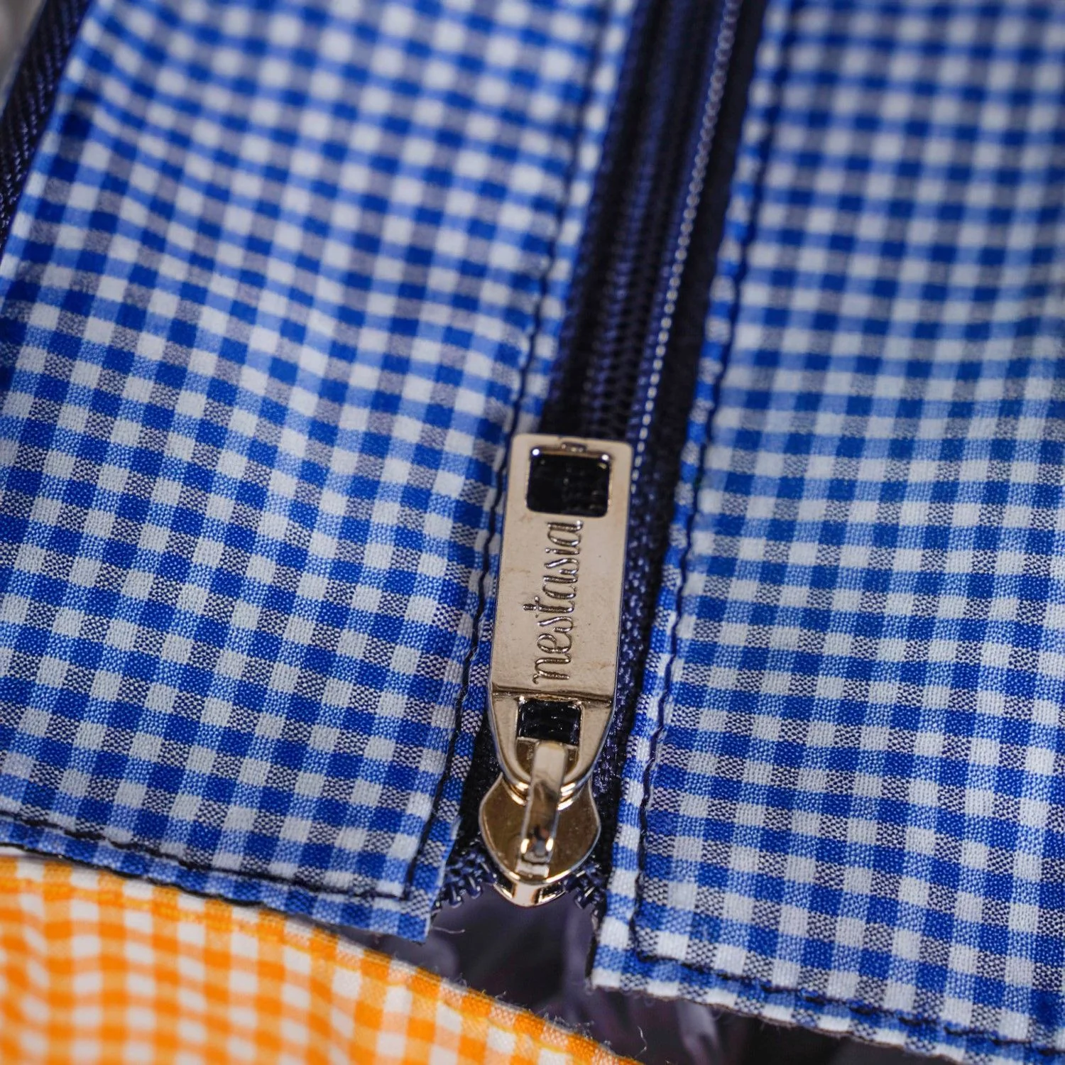 Checkered Lunch Bag Blue - Image 9
