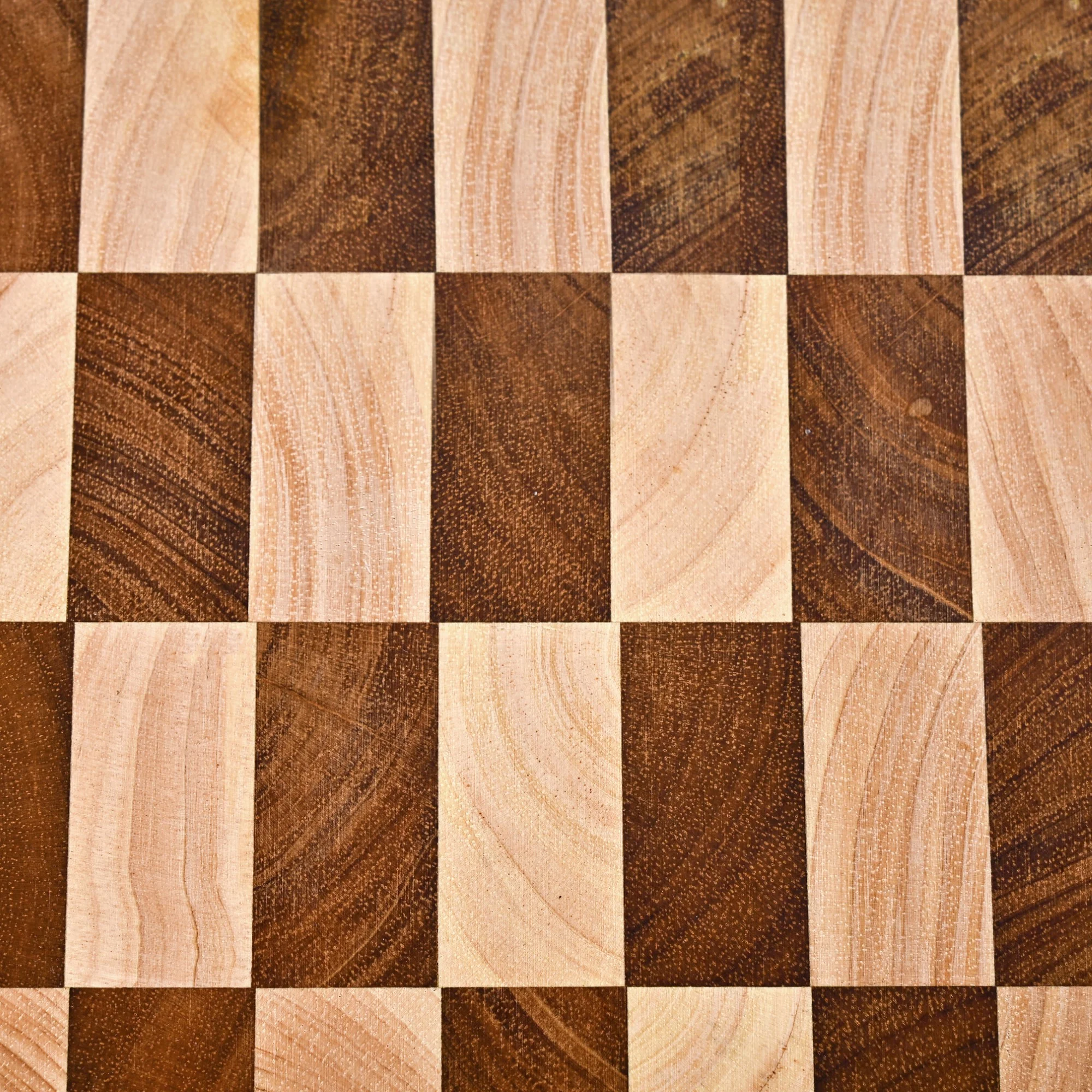 Checkered Wooden Thick Chopping Board - Image 6