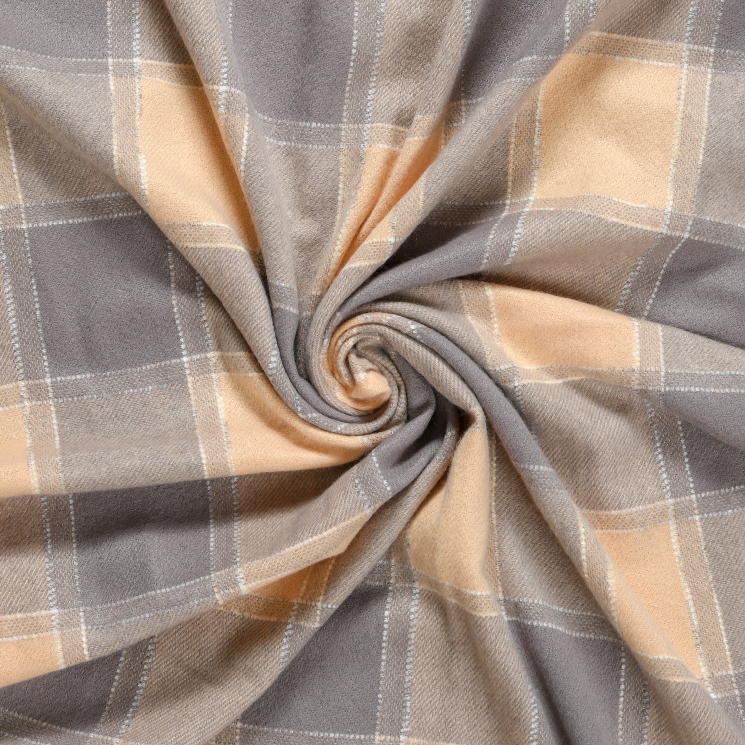 Checks Pattern Warm Shawl Scarf Grey And Beige - Image 5
