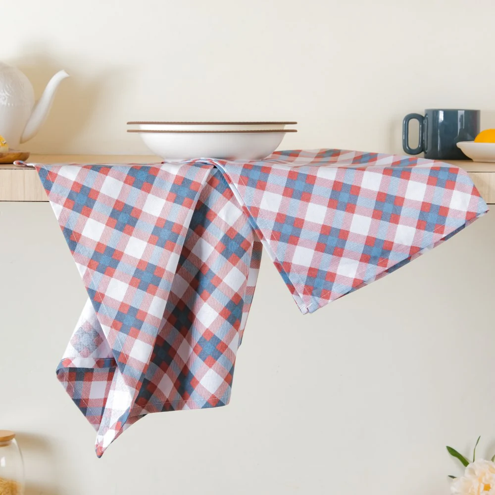 Chequered Soft Tea Towel Set Of 2 - Image 3
