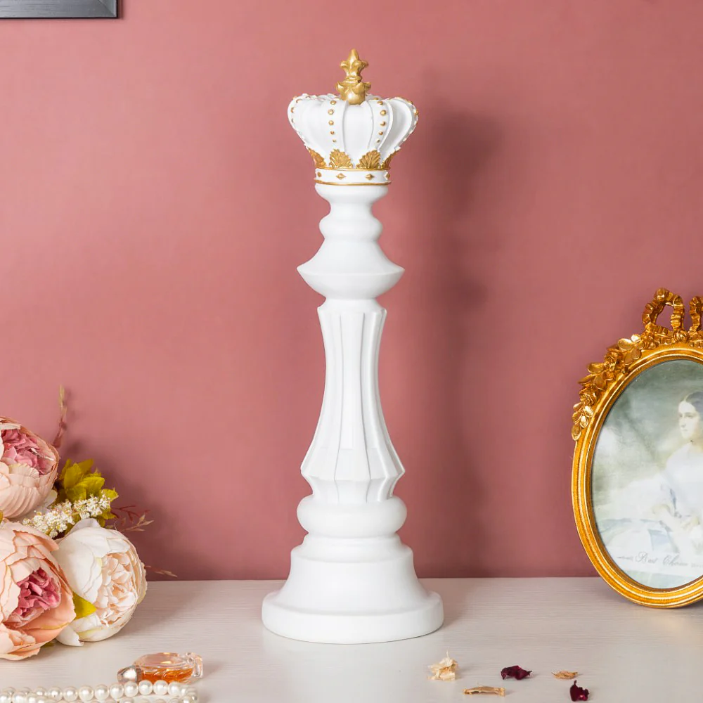 Chess King Showpiece White 15 Inch - Image 3