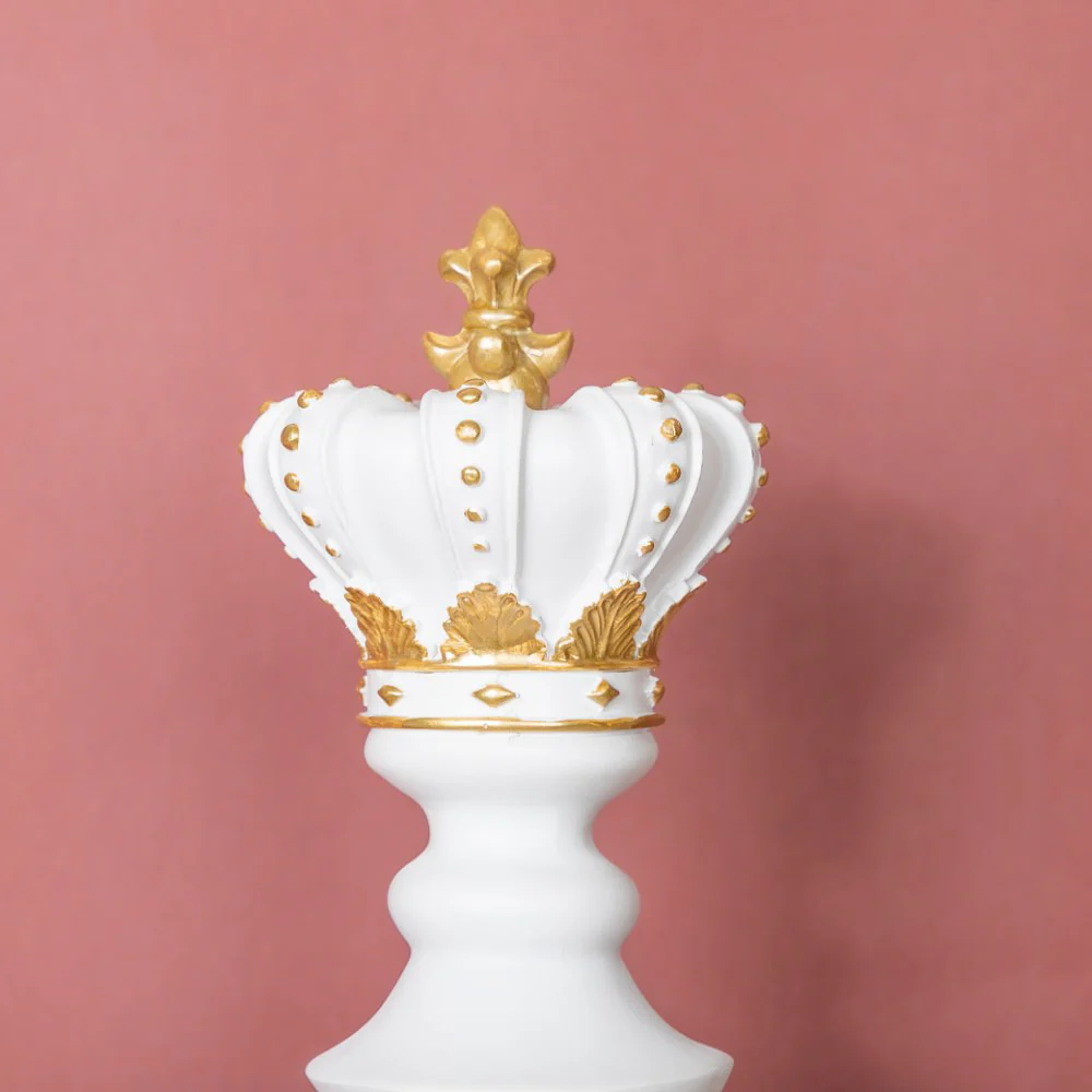 Chess King Showpiece White 15 Inch - Image 4