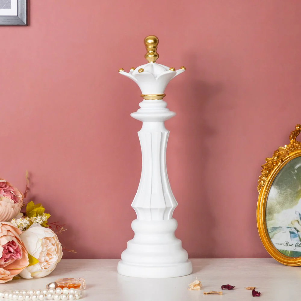 Chess Queen Showpiece White 14 Inch - Image 5