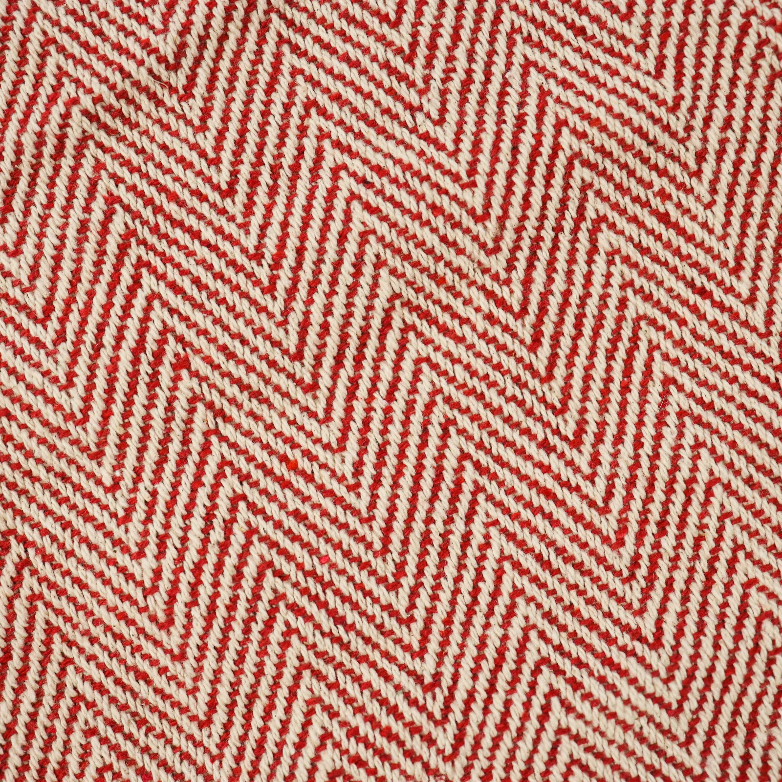 Chevron Cotton Throw Red - Image 9