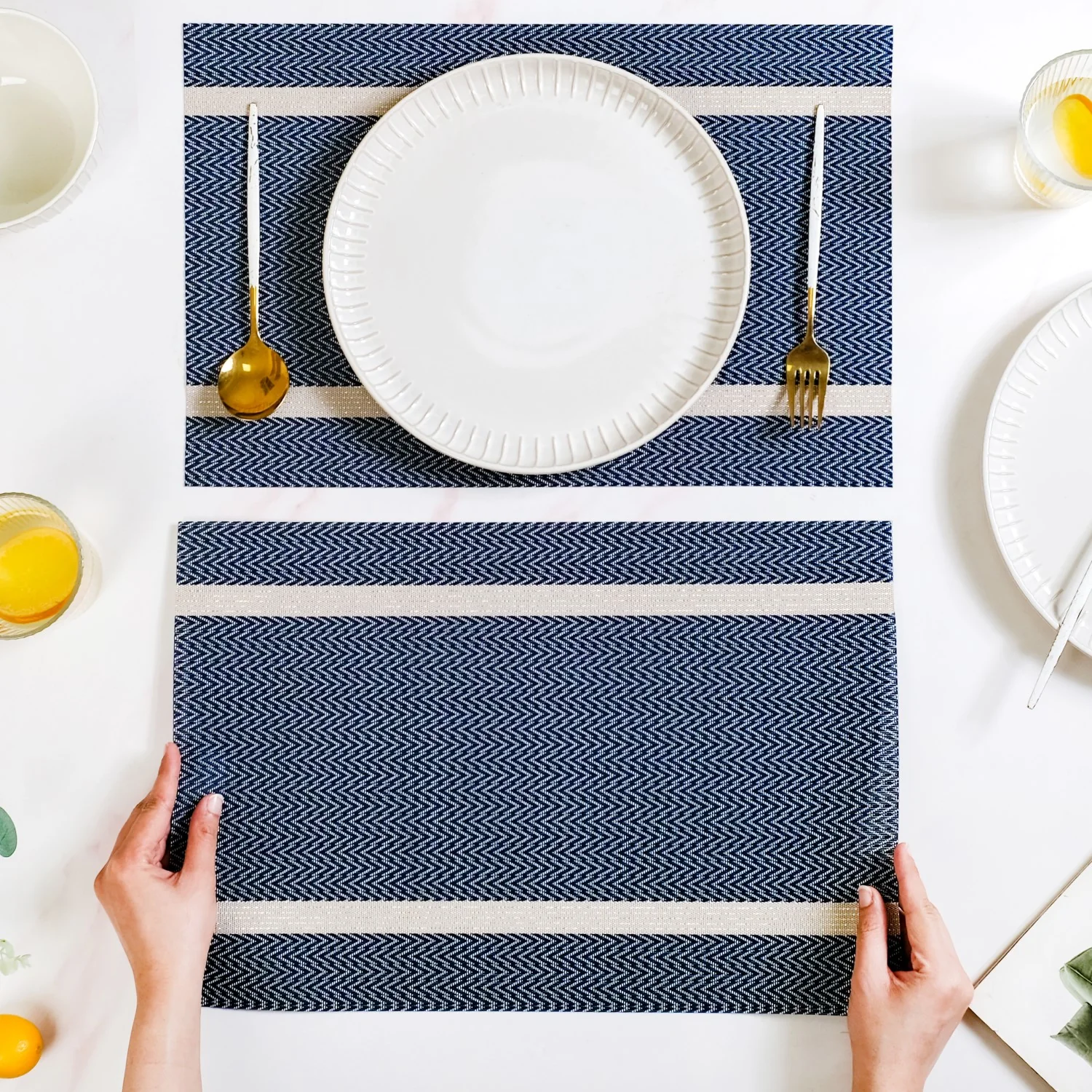 Chevron Table Mat Set Of 6 - Image 3