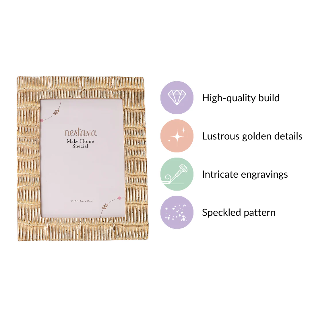 Chic Gold Photo Frame Decor 9.5"x7.5" - Image 4