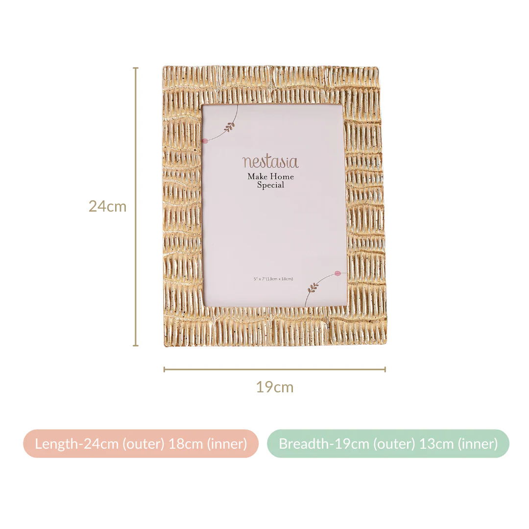 Chic Gold Photo Frame Decor 9.5"x7.5" - Image 6