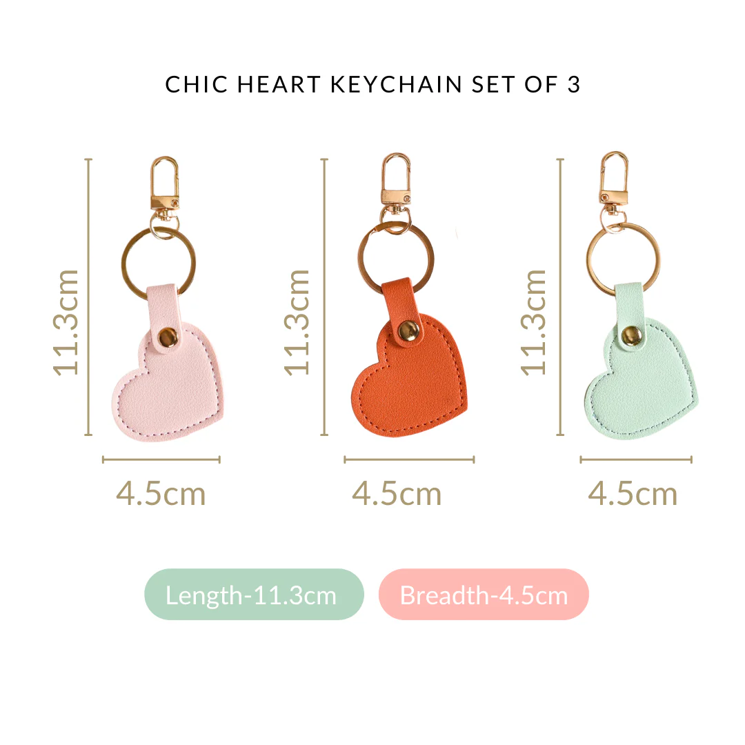 Chic Heart Keychain Set of 3 - Image 6