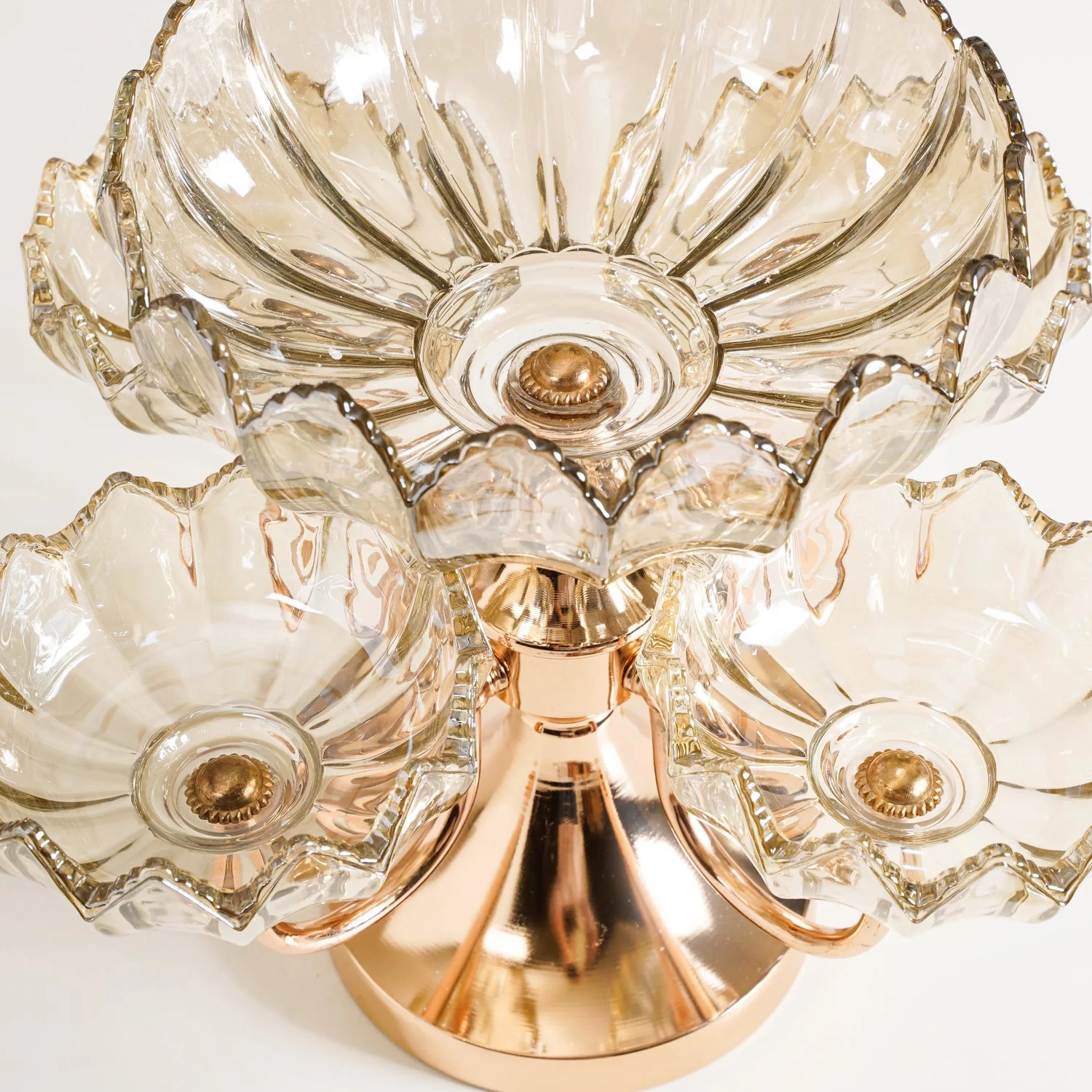 Chic Rotating Set of 5 Decorative Glass Bowls With Stand - Image 8
