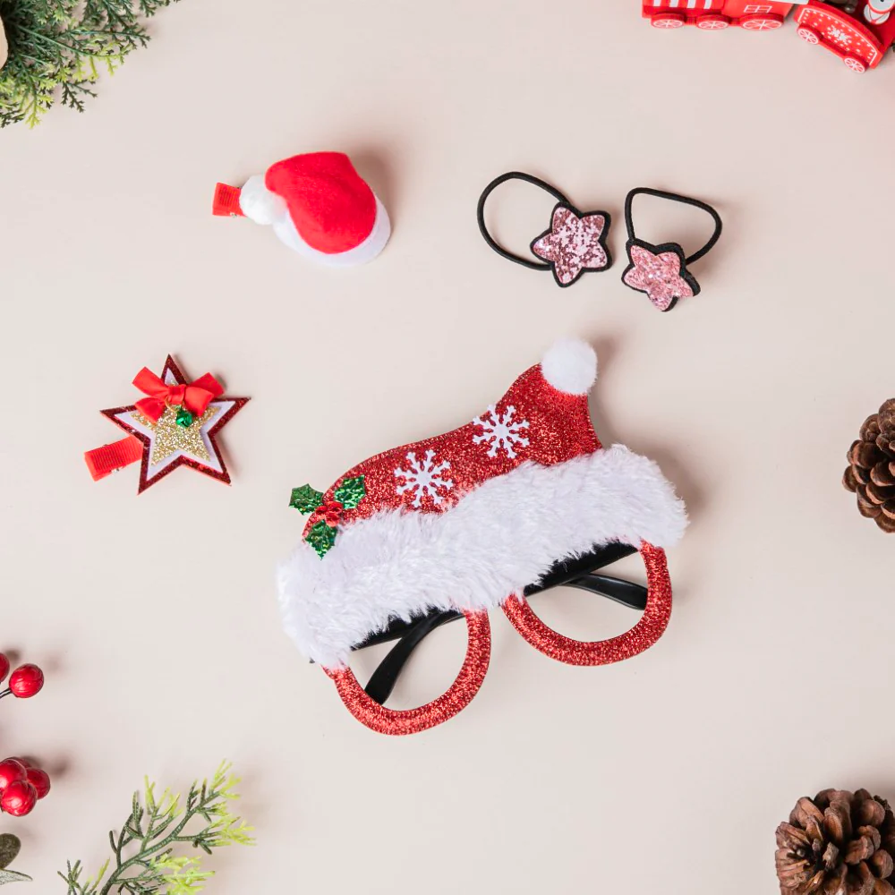 Christmas Cap Glasses Set of 5