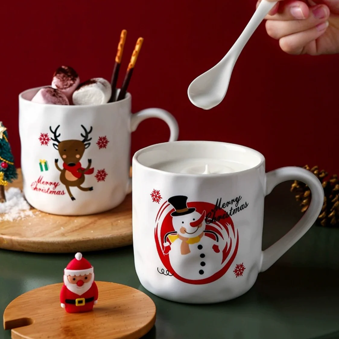 Christmas Cup With Wooden Lid - Image 9
