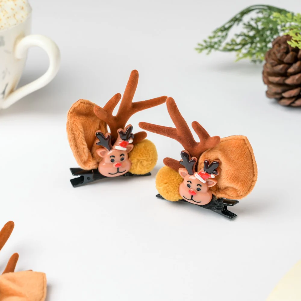 Christmas Reindeer Hairclip Set of 2 - Image 4