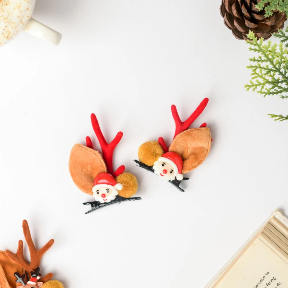 Christmas Santa Hairclip Set Of 2 - Image 5