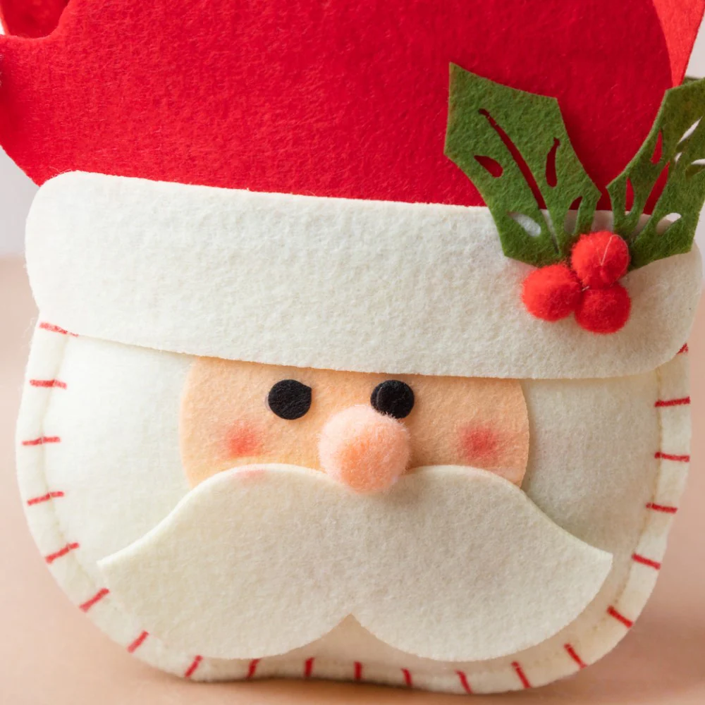 Christmas Santa Patterned Quirky Gift Bag 8 Inch - Image 4