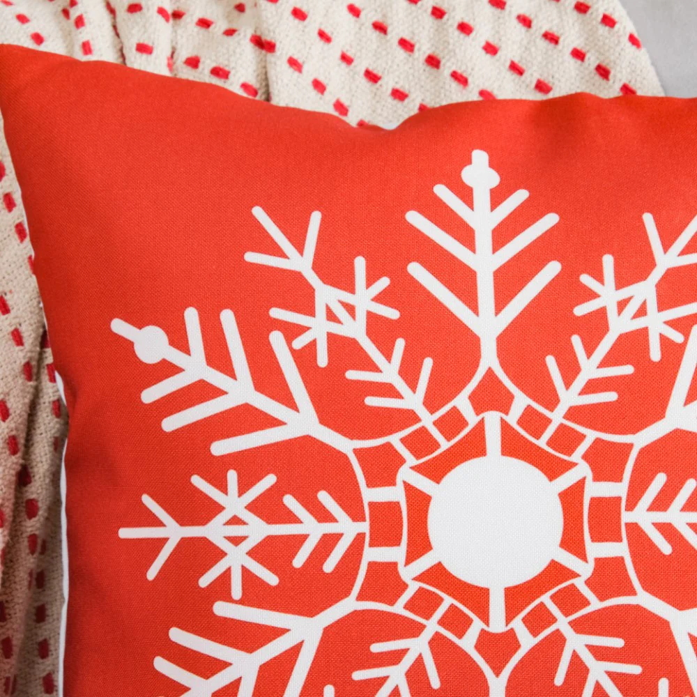 Christmas Velvet Snowflake Cushion Cover 16 X 16 Inch - Image 7