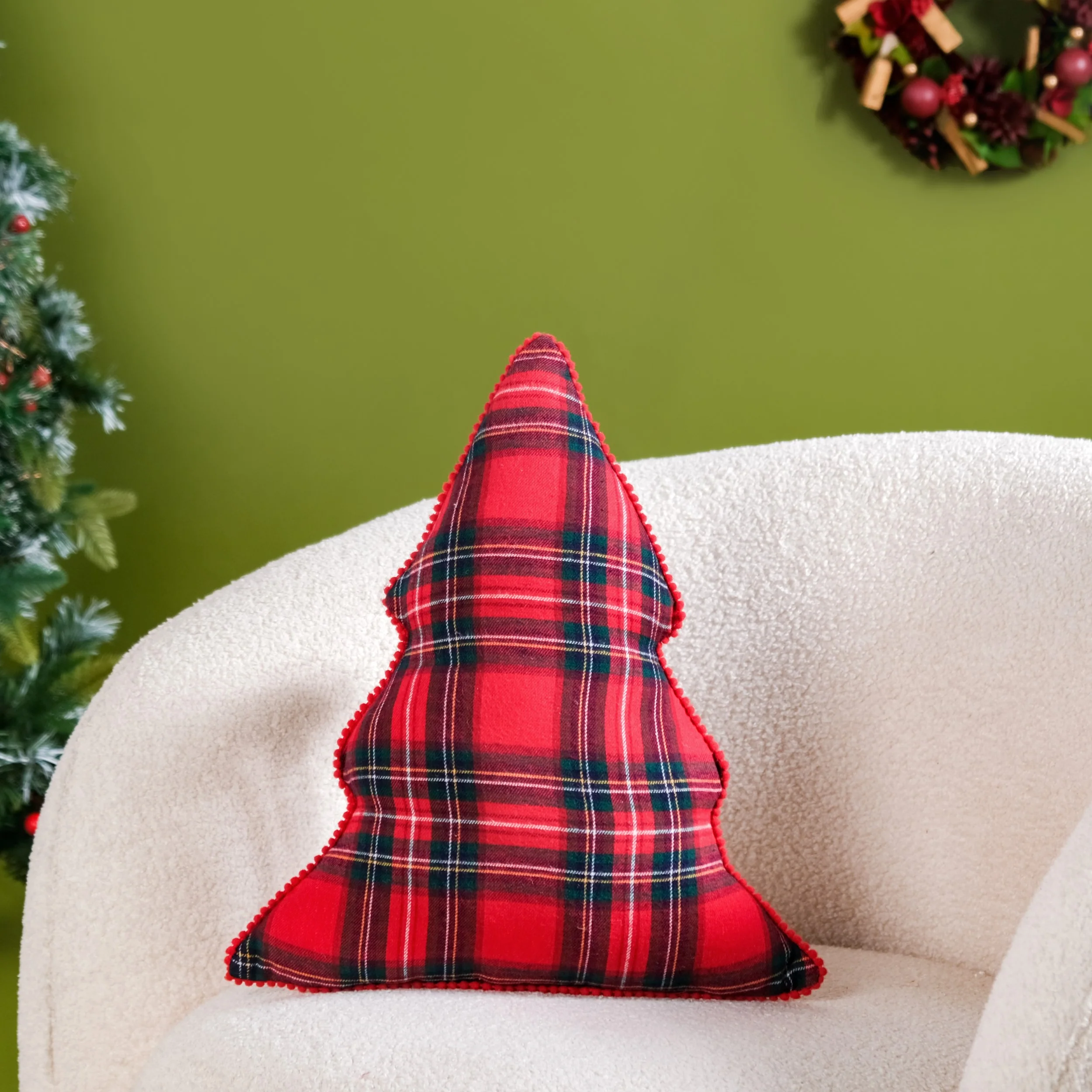 Christmas Tree Decorative Cushion 40x35cm - Image 2