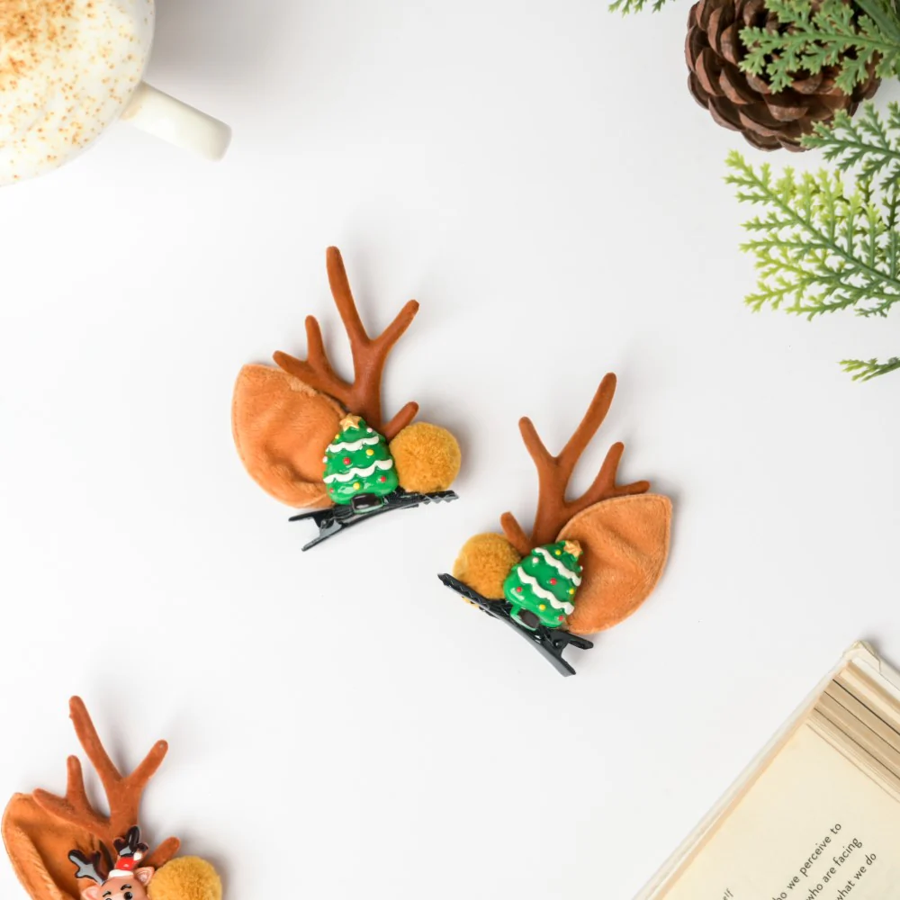 Christmas Tree Hairclip Set Of 2