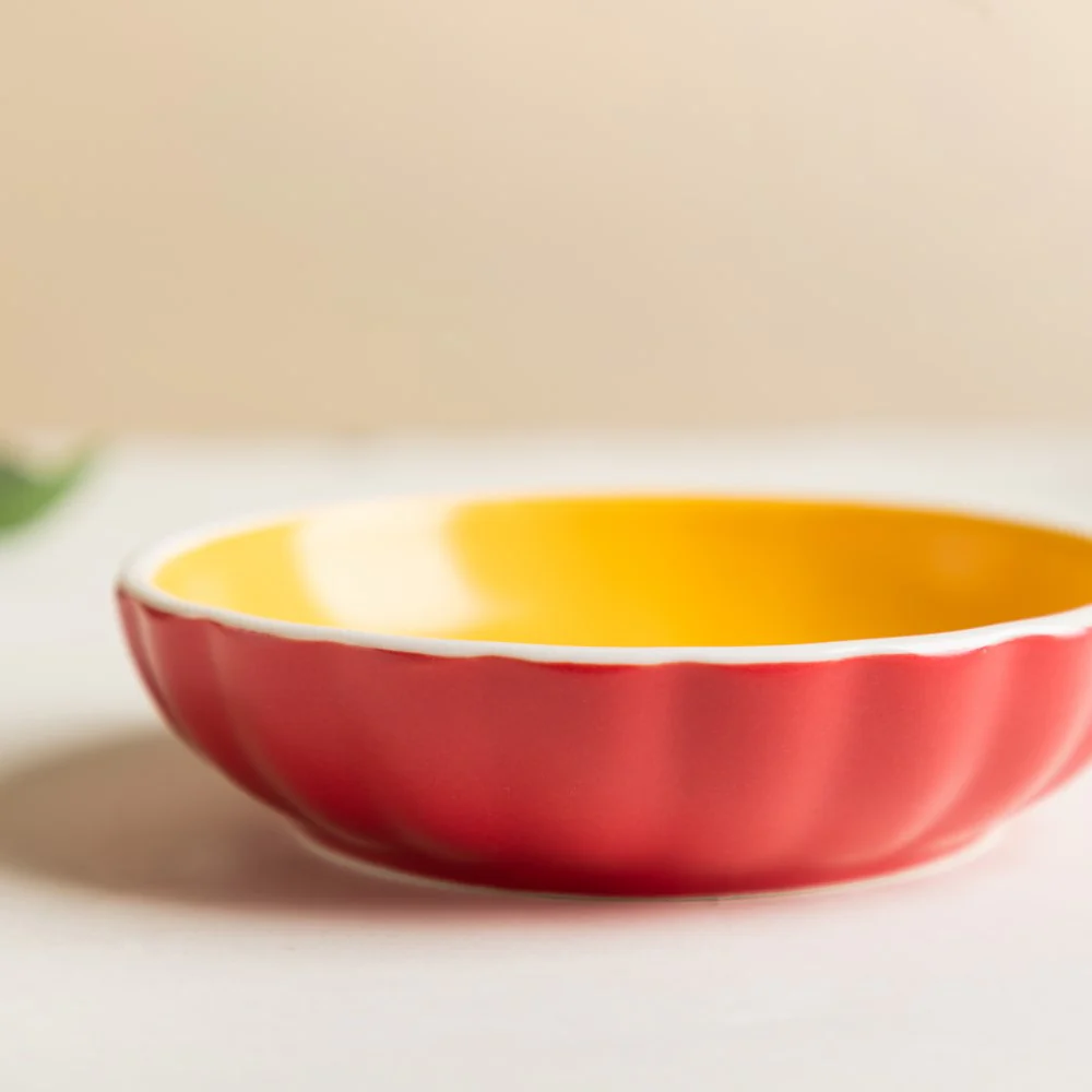 Chrome Dessert Plate Red - Image 4