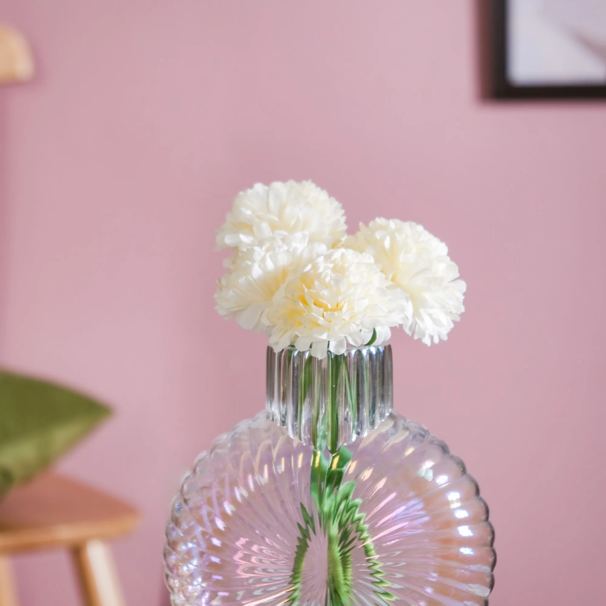 Chrysanthemum Cream Set Of 5 - Image 4